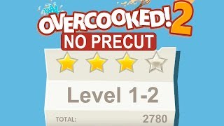 Overcooked 2 Level 12 4 Stars NO PRECUT Challenge 2 Player Coop [upl. by Ayama]