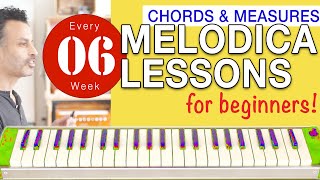 Melodica Lessons for Beginners 6 Chords and Measures [upl. by Anneres270]