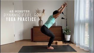 45min  Dynamic Feel Good  Yoga practice [upl. by Mcloughlin]