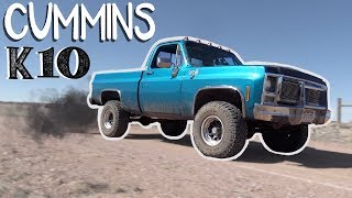 4bt Cummins Swapped Chevy K10  TURBO DIESEL [upl. by Bowen]