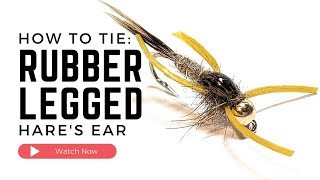 Fly Tying TUTORIAL RUBBER Legged HARES EAR [upl. by Nnylirret649]