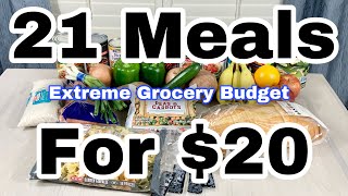 21 Meals for 20  Extreme Grocery Budget Challenge [upl. by Aihn]