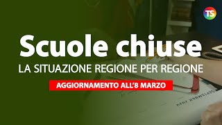 Scuole chiuse la situazione regione per regione [upl. by Eerahs]