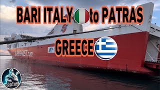 From bari italy 🇮🇹 to patras Greece 🇬🇷 by ferry and 🚗 [upl. by Nodab]