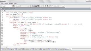 VHDL BASIC Tutorial  Read a data from File ROM [upl. by Aicek623]