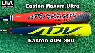 Hottest USA Bats Easton ADV 360 amp Easton MAXUM Ultra USA bat review [upl. by Aker]