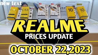 REALME PRICELIST UPDATE C51C30SC53C551010PRO11PRO5G11PRO5G OCTOBER 222023 [upl. by Kyle]