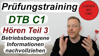 DeutschTest für den Beruf DTB C1 – Folge 09 – Prüfungsteil Hören Teil 3 [upl. by Sivad764]