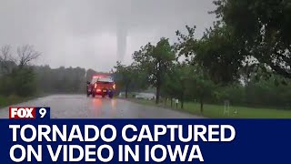 Tornado captured on video near Red Oak Iowa RAW [upl. by Anauq229]