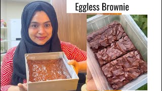 Eggless BrownieCrincle Top Eggless Brownie Recipe Perfect Eggless Brownie [upl. by Ynamrej52]