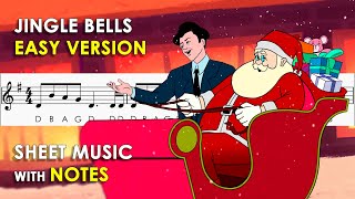 Jingle Bells  Sheet Music with Easy Notes for Recorder Violin Beginners Tutorial [upl. by Niuqaoj814]