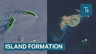 NASA Satellites Captured The Formation Of New Island [upl. by Meill]