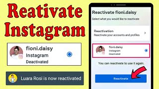 How to reactivate instagram account 2023 after temporarily deactivated  restore disabled Instagram [upl. by Nido]