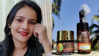 Wow Skin Science Vitamin C Foaming Face Wash amp Face Cream Review l Tiny Makeup Update [upl. by Iggie]