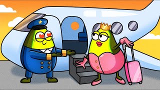 AVOCADOS FIRST FLIGHT STORY  I Am So Afraid To Fly  Avocadoo Cartoons [upl. by Blair]