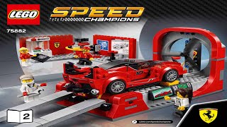 LEGO instructions  Speed Champions  75882  Ferrari FXX K amp Development Center Book 2 [upl. by Lilybelle]