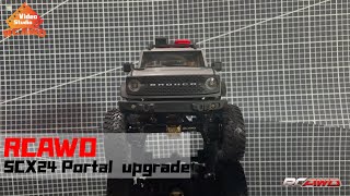 RCAWD SCX24 Portal Axle upgrades [upl. by Ellenuahs]