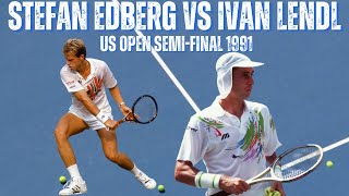 STEFAN EDBERG VS IVAN LENDL  1991 MENS US OPEN SEMIFINAL [upl. by Henrik628]