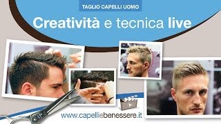 Corsi professionali di Taglio capelli uomo  Creatività e Tecnica Live capelliebenessereit [upl. by Rosenblum]