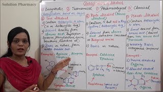 Class 47  Alkaloid Part 03  Types of Alkaloids  Classification of Alkaloids Parts 01 [upl. by Einhpets]