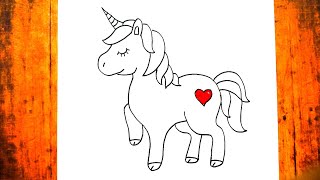 Kolay Unicorn Nasıl Çizilir Çizim Saati Art Sevimli Unicorn Çizimi How To Draw Cute Unicorn Easy [upl. by Dyl43]