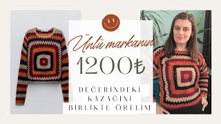 ZARA KROŞE KAZAK YAPIMI [upl. by Iris229]