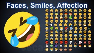 Emoji Meanings Part 1  Faces  Smiling  Affection  English Vocabulary [upl. by Alegre]