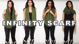 How to wear an infinity scarf 16 ways to wear a circle scarf [upl. by Otho653]