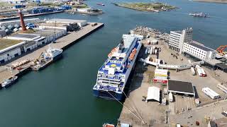 DJI Mini 4 pro Flight towards the DFDS Ferry and Mastershot ijmuiden dfds beach ferryservice [upl. by Tnemelc]