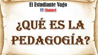 ¿Qué es la Pedagogia Concepto y Clasificacion [upl. by Jock]