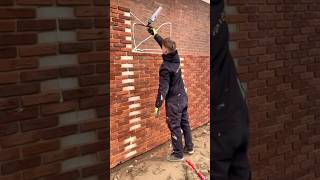 Installing brick plates mason bricklayer construction [upl. by Wengert]