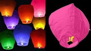 How To Make A Sky Lantern At Home  DIY Crafts [upl. by Kobi]