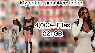 My entire sims 4 cas cc folder22 GB 4000 files Sims 4 custom content folder download [upl. by Amada102]