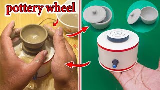 How To Make A Pottery Wheel At Home  DIY Mini Pottery Wheel Machine  Electric Mini Pottery Wheel [upl. by Atsugua]