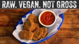 Not Chicken Nuggets  Raw Vegan Not Gross [upl. by Haleelahk734]