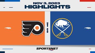 NHL Highlights  Flyers vs Sabres  November 3 2023 [upl. by Atnauq216]