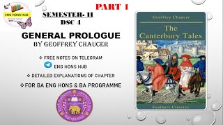 THE CANTERBURY TALES GENERAL PROLOGUE BY GEOFFREY CHAUCER DETAILED EXPLANATION IN HINDI [upl. by Ximenez]