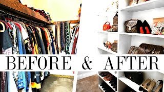 HOW TO MAKEOVER YOUR CLOSET  Handbag Shoe amp Clothing Organization  Shea Whitney [upl. by Nairbo]