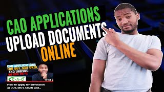 How to upload Outstanding for CAO applications online 2023 DUT MUTUKZNUnizulu online application [upl. by Wiggins]