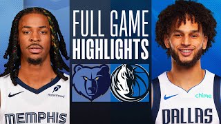 GRIZZLIES at MAVERICKS  NBA PRESEASON FULL GAME HIGHLIGHTS  October 7 2024 [upl. by Finn]