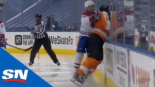 Jesperi Kotkaniemi Given Game Misconduct Penalty For Boarding Travis Sanheim [upl. by Pizor357]