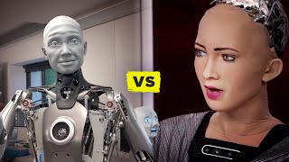 Ameca vs Sophia Lifelike vs AI  Robots of CES [upl. by Eibrik86]