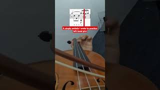 I wrote a simple melody to practice left hand pizz violinprogress practice [upl. by Eznyl]