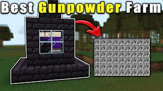 Best Gunpowder Farm for Minecraft Bedrock 120 MCPE  Xbox  PS4 [upl. by Nosraep]