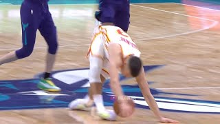 Bogdan Bogdanovic NASTY injury  Hawks vs Hornets [upl. by Ellatnahc]