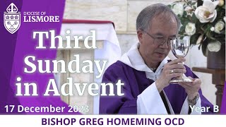 Catholic Mass Today Third Sunday in Advent 17 December 2023 Bishop Greg Homeming Lismore Australia [upl. by Nylesoy754]