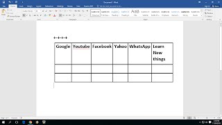 Easiest way to InsertCreate Table in MS Word 2016 [upl. by Odicalp595]