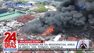 24 Oras Weekend Part 1  Sunog sa Tondo Body double ni Alice Guo Cashless sa CAVITEX atbp [upl. by Uolymme]