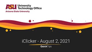 ASU iClicker Orientation August 2 2021 [upl. by Elbys435]