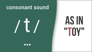 Consonant Sound  t  as in quottoyquot – American English Pronunciation [upl. by Aidin]